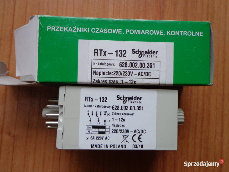 PRZEKAŹNIK CZASOWY RTx132 nowy Elektryka i akcesoria