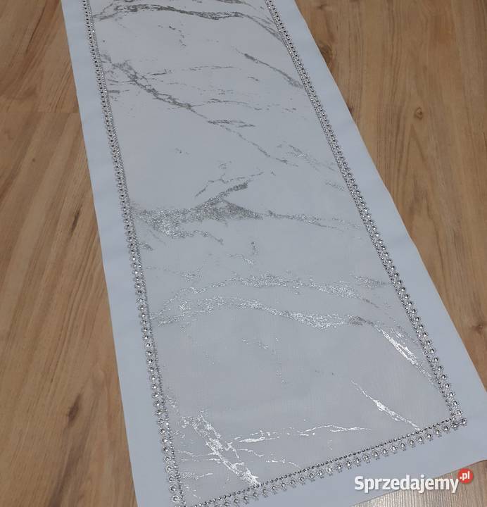 Bieżnik srebrny marmurek 40135 Mława