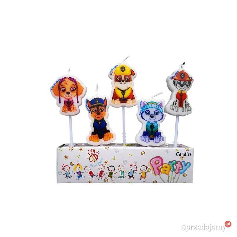 Urodzinowe świeczki na tort Psi Patrol 5 sztuk Płock