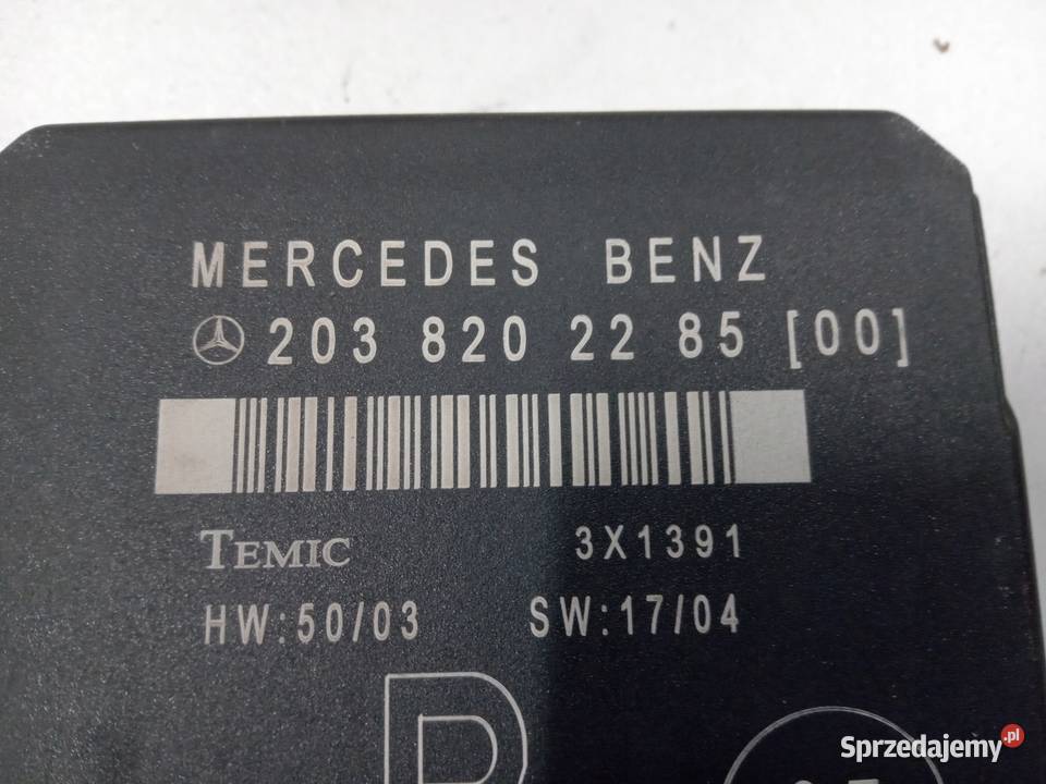 MODUŁ STEROWNIK DRZWI PRAWY TYŁ MERCEDES C W203 Nowy Tomyśl