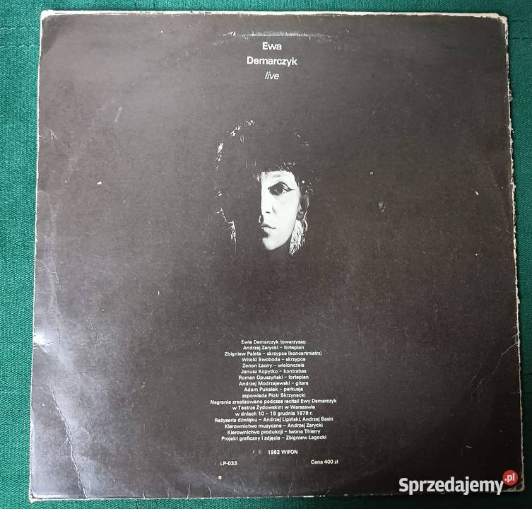 Płyta kolekcjonerska winylowa Ewa Demarczyk Live płyta winylowa