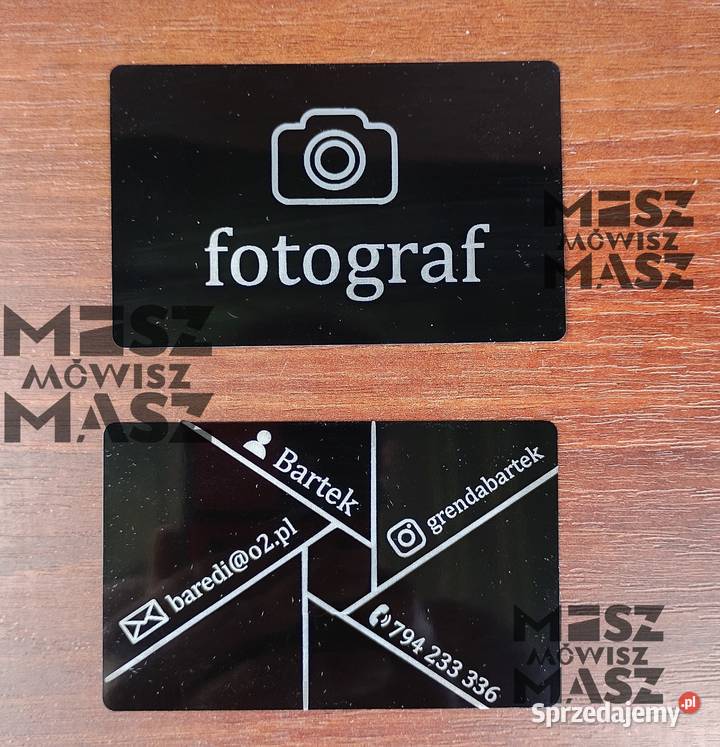 Wizytówki aluminiowe trwałe grawer 25 Racot