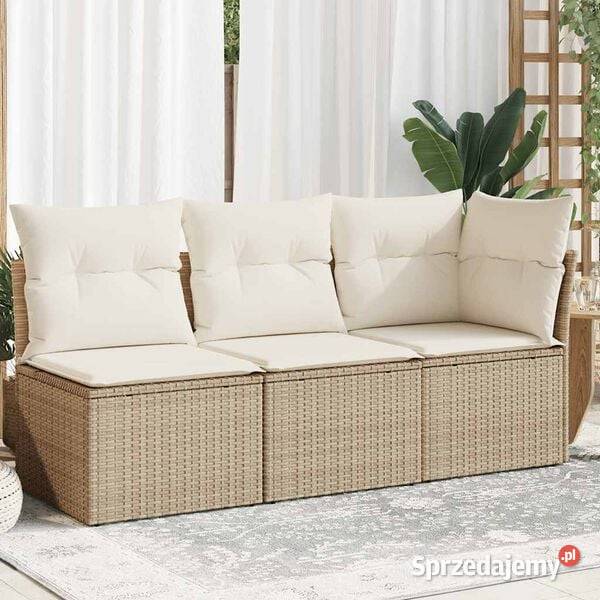 vidaXL Sofa ogrodowa z poduszkami 3osobowa Warszawa