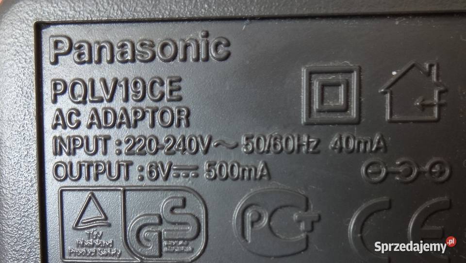 Zasilacz PANASONIC PQLV19CE 6V500mA Szczecin