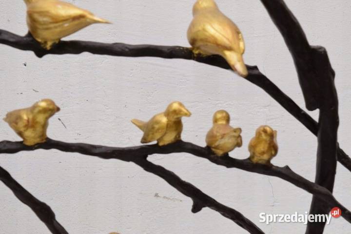 Ptaki Na Gałęzi Ptaszki Wróble Figura Rzeźba z Sztuka współczesna Kraków