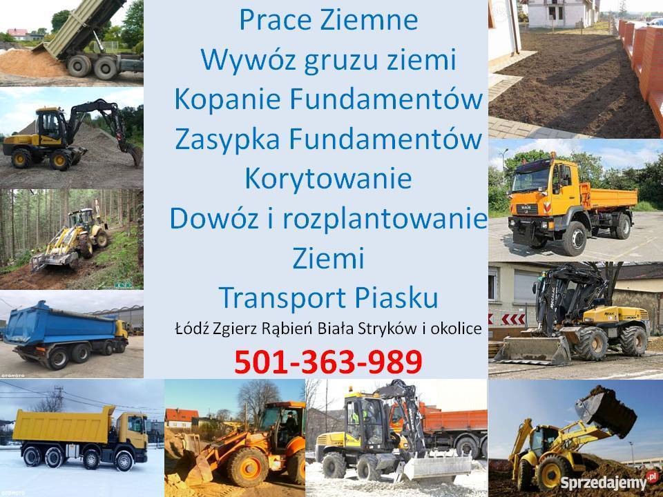 Ziemia Ogrodowa Czarnoziem Piasek Łódź Zgierz i Łódź