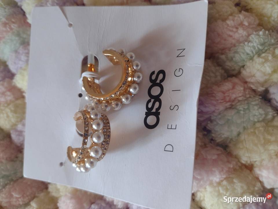 ASOS Bogato zdobione Kolczyki ślubne perły NOWE