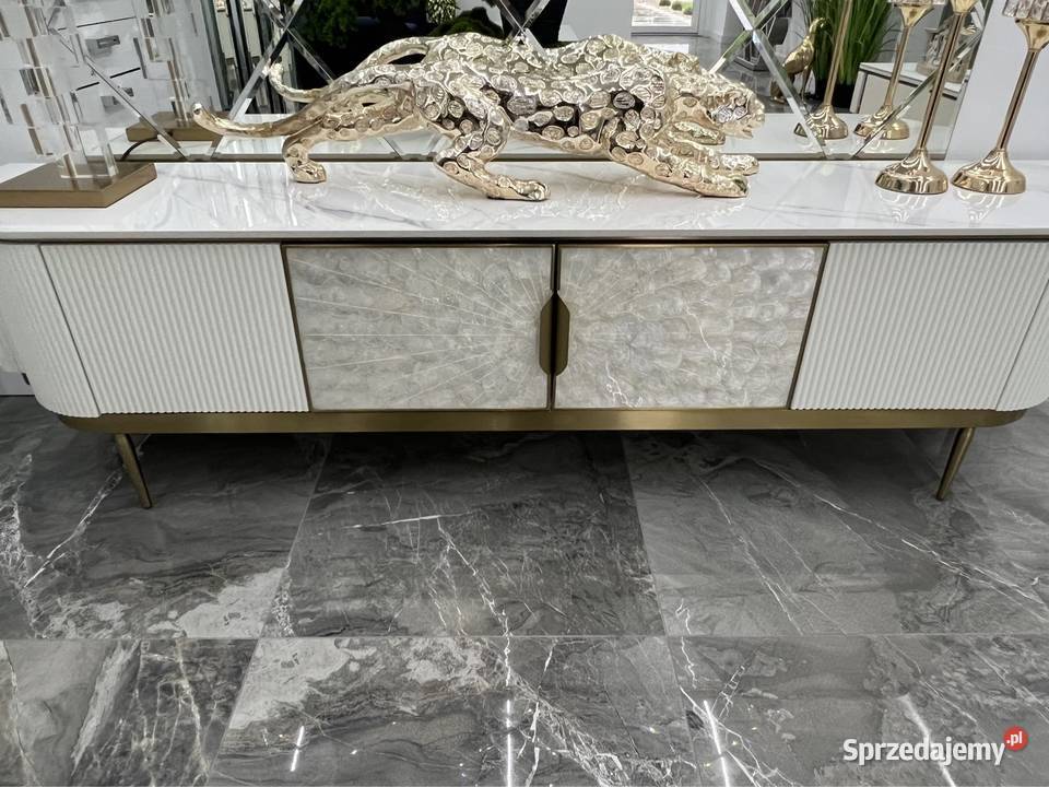 Komoda RTV kremowo złota Champion Glamour małopolskie Golkowice