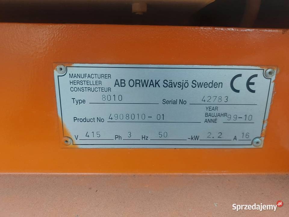 Belownica zgniatarka prasa do foli kartonu Drzewica