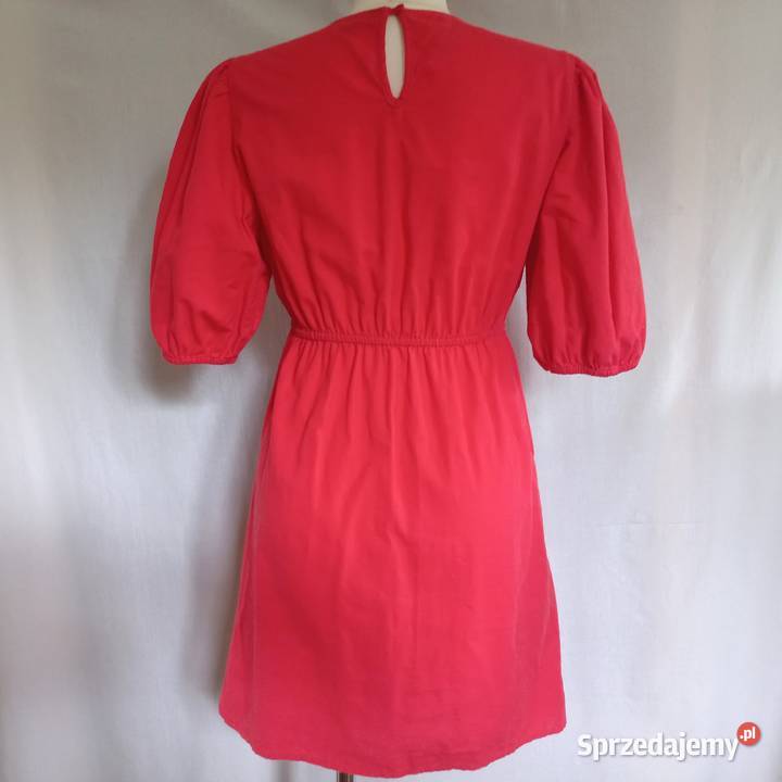 Sukienka czerwona Mini len r 3840 bawełna stan czerwony Białystok