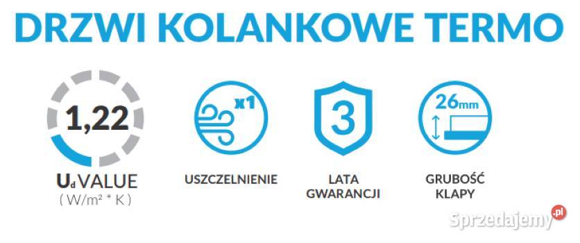 DRZWI KOLANKOWE TERMO 80x70 świętokrzyskie Kielce