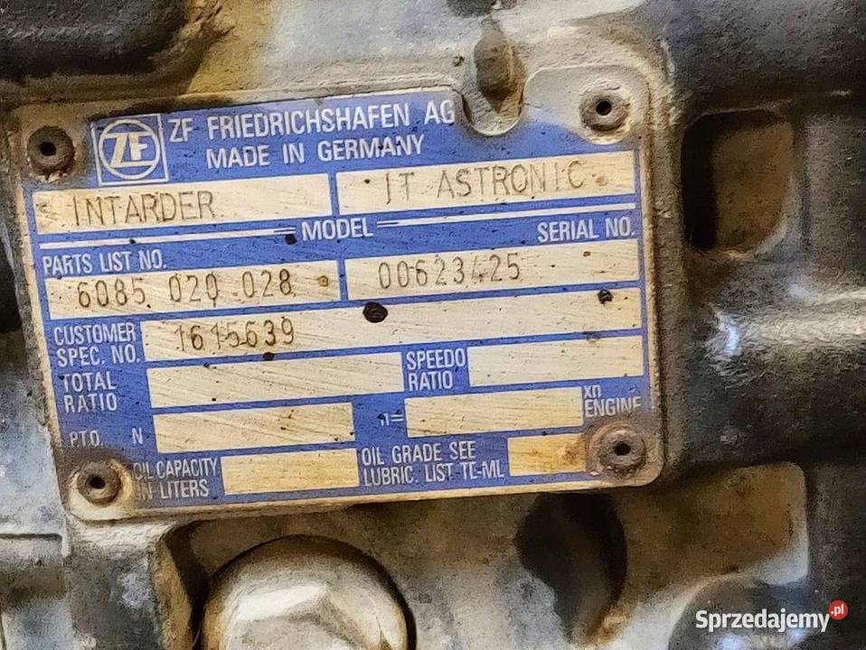 Skrzynia Biegów Automat MAN TGS Przystawka Pleszew