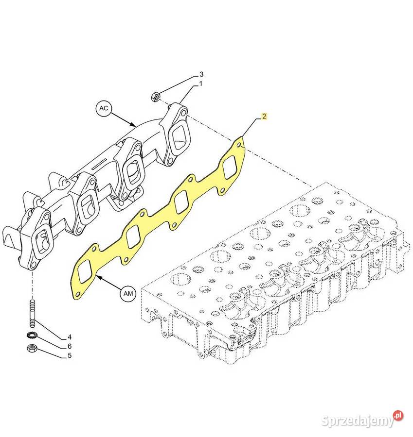 Uszczelka kolektora wydechowego Case Holland Białystok