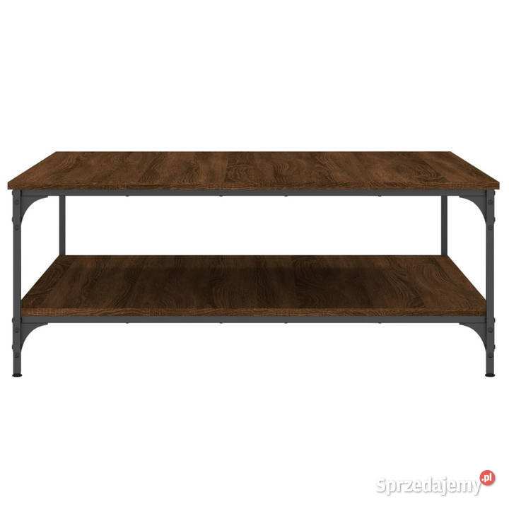 Stolik kawowy brązowy dąb 100x100x40 WM832847 Warszawa