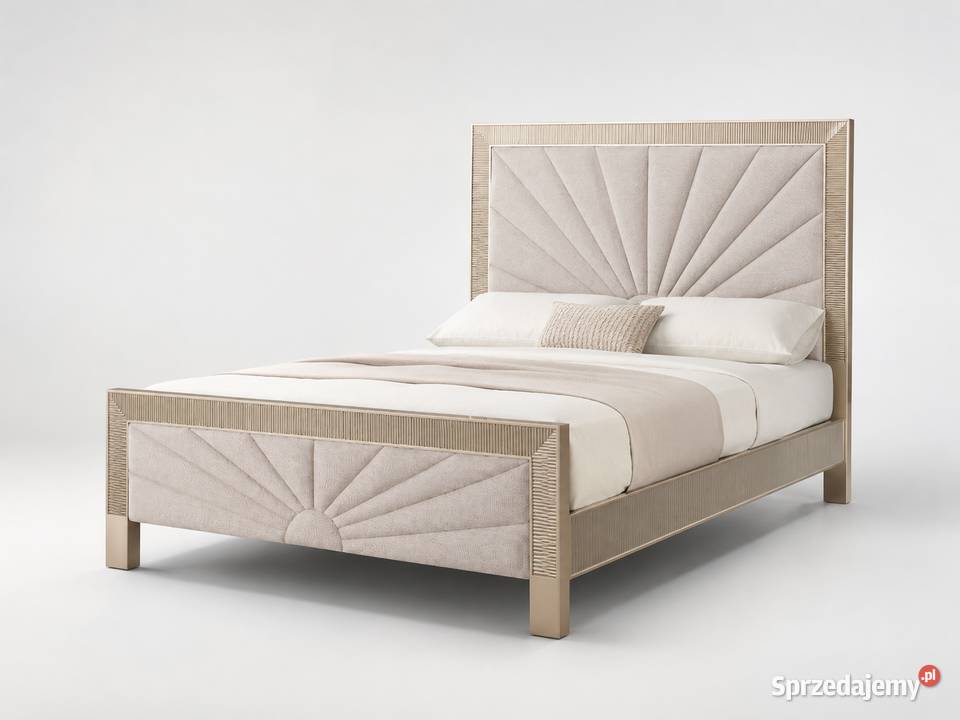 Zestaw sypialniany glamour łóżko 160x200 2 166cm Łóżka Opole