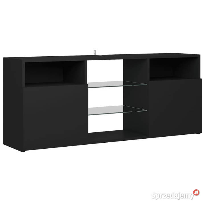 Szafka TV z oświetleniem LED czarna 120x30x50 mazowieckie