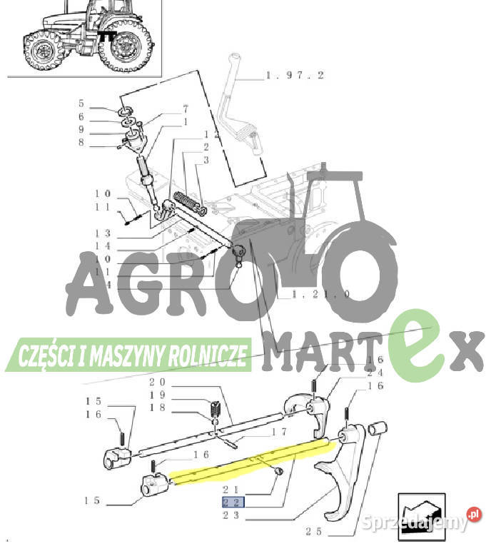 5127898 SZYNA ZMIANY BIEGÓW CNH Wichrów