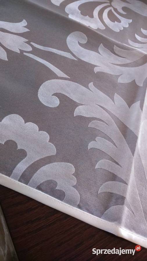 Kremowa serweta obrus 9696 kwadrat bieżnik przezroczysty Radom