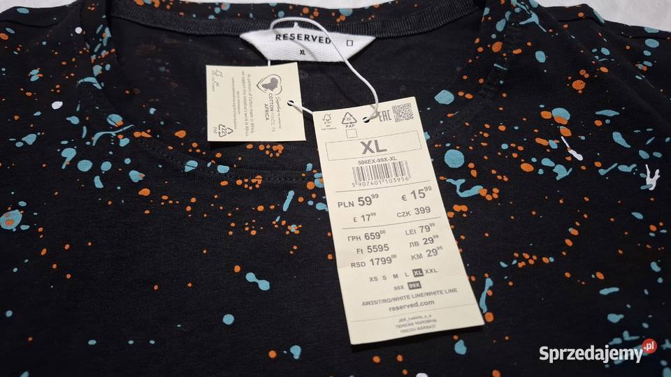 Koszulka krótki rękaw Tshirt Reserved XL czarna Czeladź sprzedam