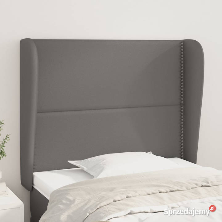 Zagłówek uszak szary 103x23x118128 sztuczna Warszawa