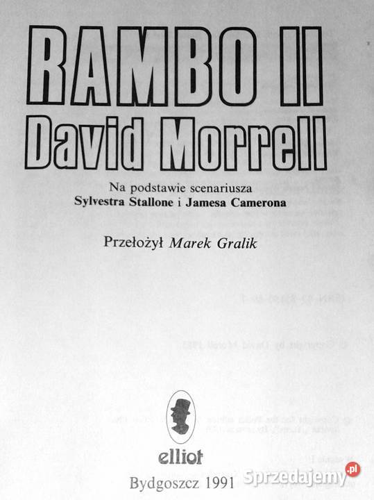 Rambo pierwsza krew II David Morrell sprzedam