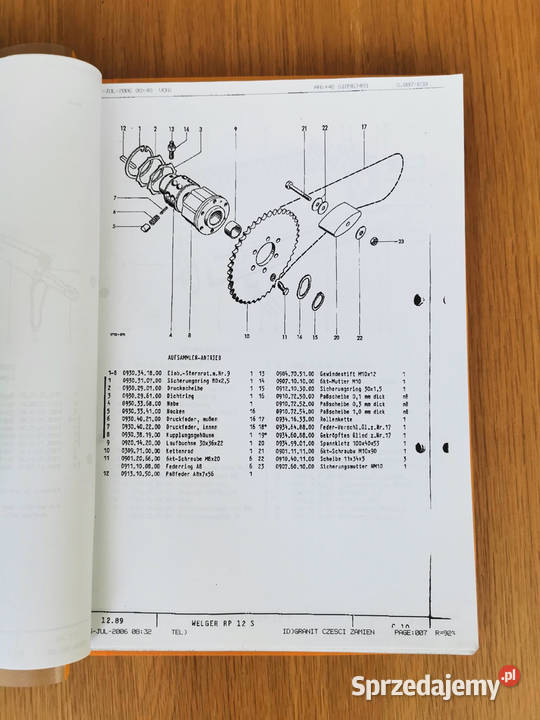 Katalog części zamiennych sieczkarnia Welger Puławy