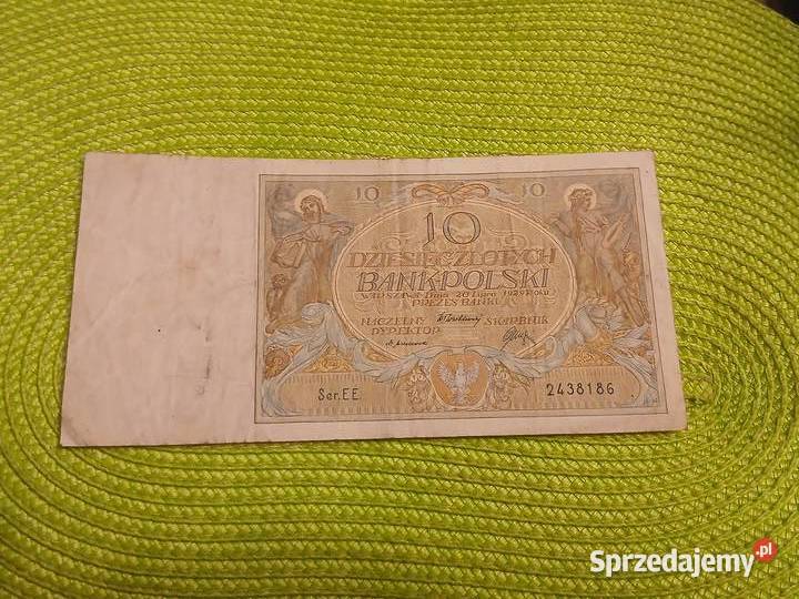 banknot polski 10złotych z 1929r