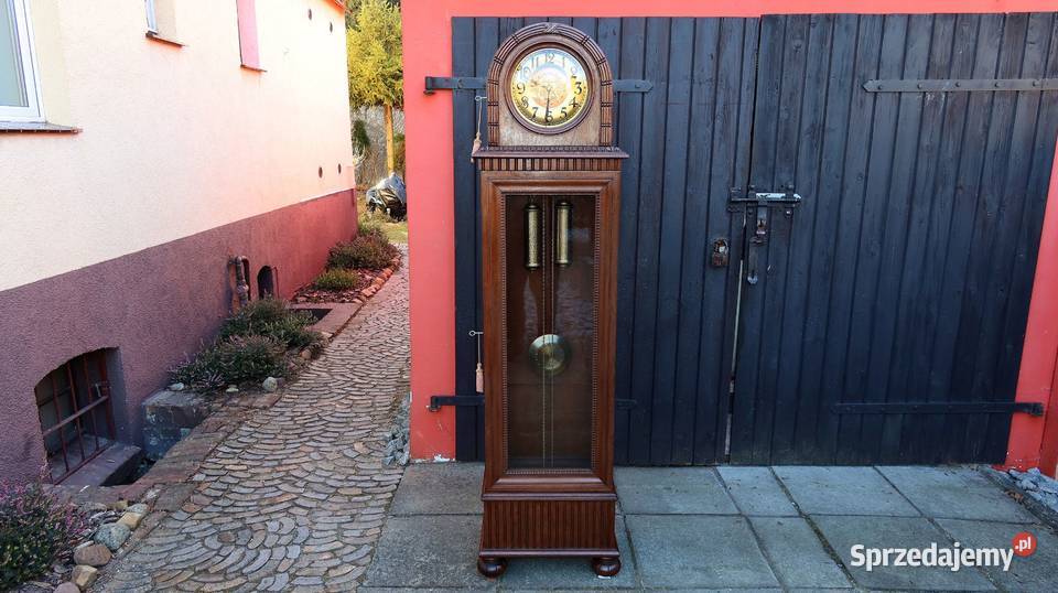 Piękny Stojący Dębowy Zegar Baba Gong 5 Strun Ziębice sprzedam