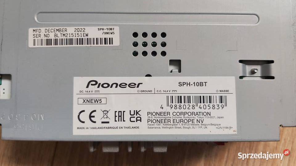 Radio z uchwytem na smartfon Pioneer SPH10BT Czechowice-Dziedzice