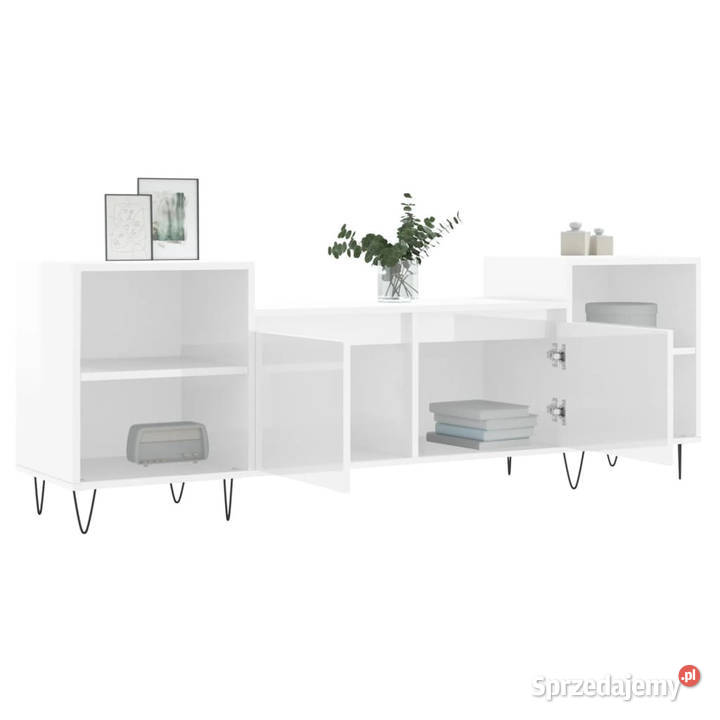 Szafka pod TV wysoki połysk biała 160x35x55 sprzedam