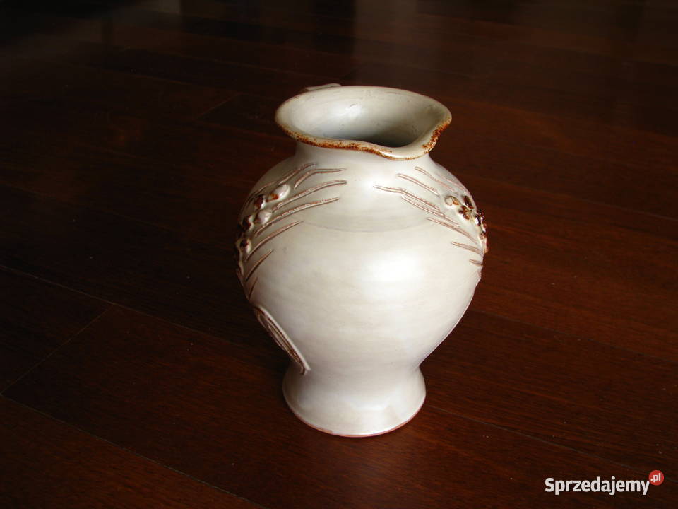 Ceramiczny dzbanek wazon ręcznie wykonany z Krapkowice