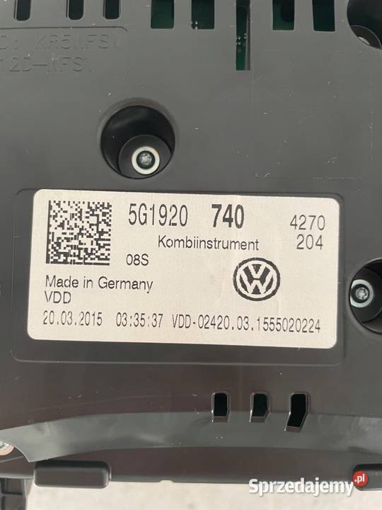LICZNIK ZEGARY VW GOLF VII 14TSI 5G1920740 ŁADNY Warszawa sprzedam