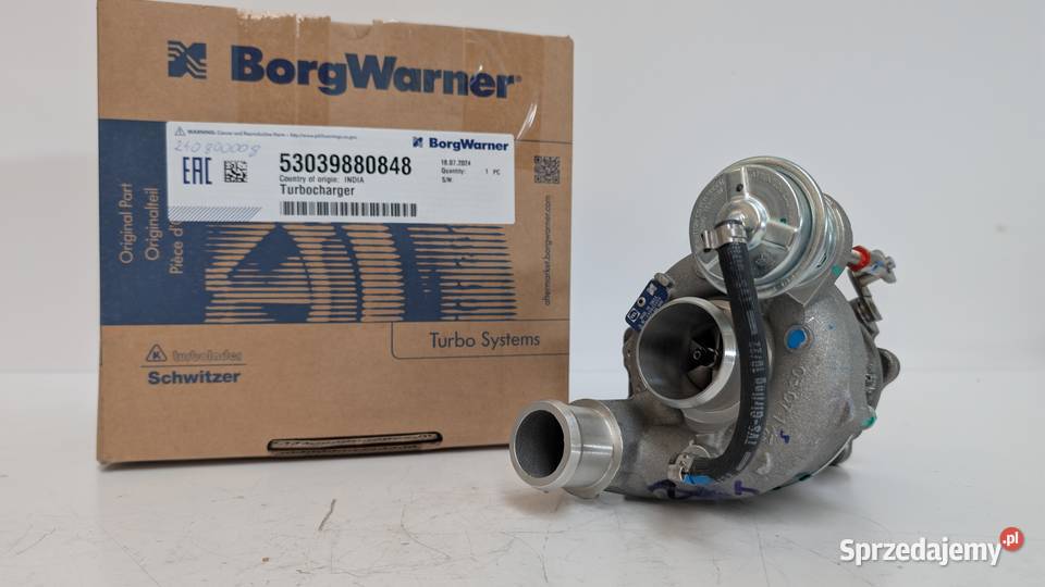 Nowa turbosprężarka BorgWarner KKK 53039700848 Siedlce sprzedam