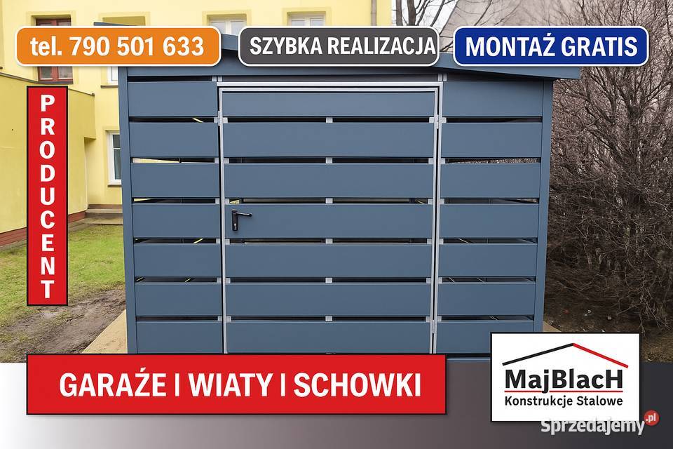 GRAFIT Wiata śmietnikowa Altana na śmieci Garaże Kępno