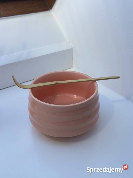 Różowy zestaw matcha 4 elementy na prezent Gdańsk