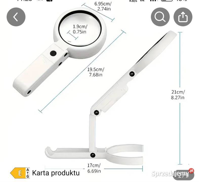 Lupa 8X LED BAT USB LUPKA Zawory