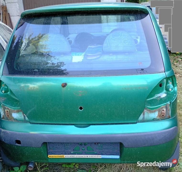 DAEWOO MATIZ KLAPA TYLNA SZYBA TYŁ osobowe Szczecin