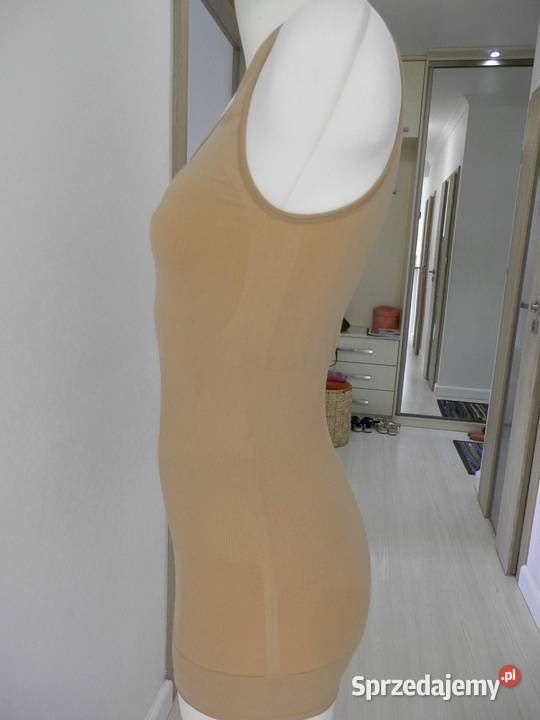 Koszulka Bieliźniana Wyszczuplająca Bezszwowa brązowy/beżowy