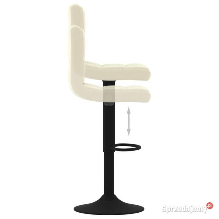 vidaXL Stołki barowe 2 kremowe obite aksamitem Warszawa