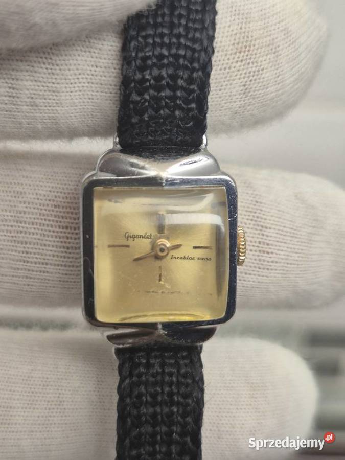 Art Deco damski zegarek vintage Gigandet Damskie śląskie Chorzów