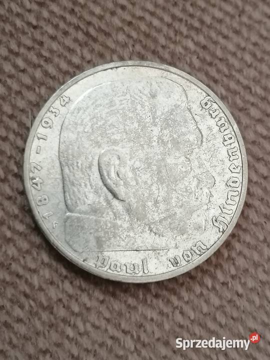 moneta 2 marki Niemcy 1939 dolnośląskie Wrocław