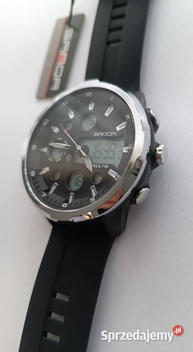 Zegarek męski analogowocyfrowy duża tarcza modny Chrzanów