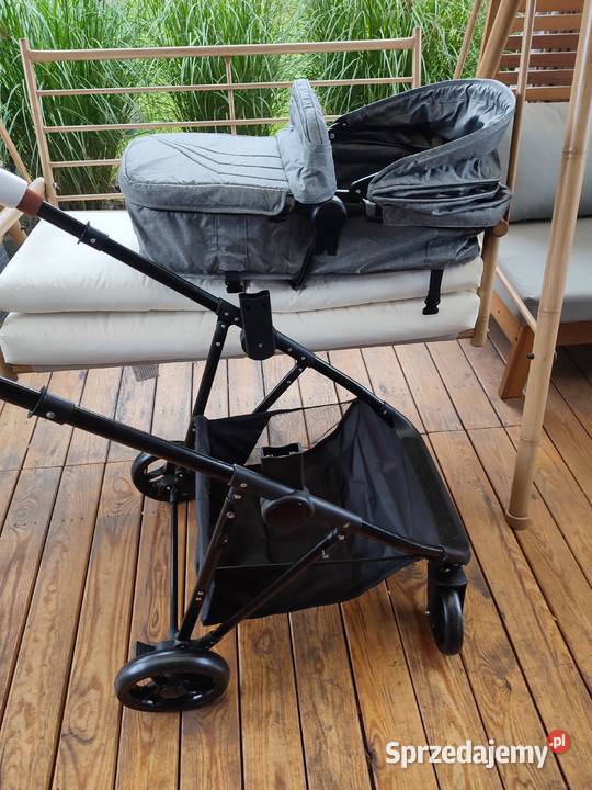 Wózek spacerowy 2w1 jasnoszaroczarny nowy Wschowa