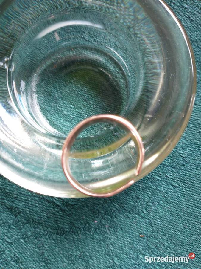 Obrączka pierścionek miedź rękodzieło łódzkie Łódź