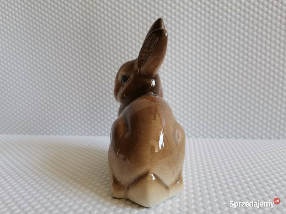 Stara figurka porcelanowa Królik Zając porcelit Katowice
