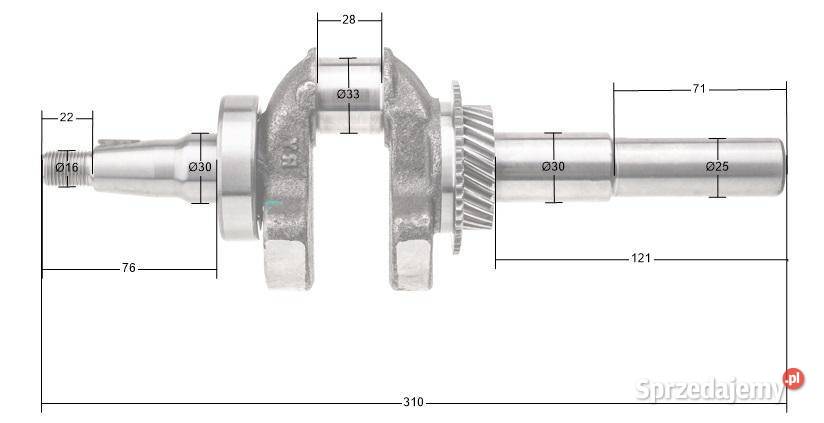 Wał korbowy Rato silnik R300 13300Z7302100000 Pozostałe Opalenica