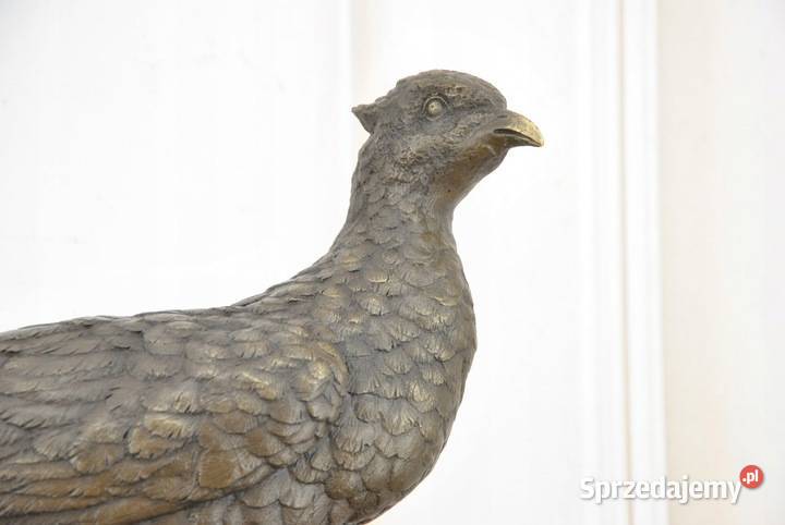 Duży Bażant Figura z brązu Ptak Myśliwska Rzeźba