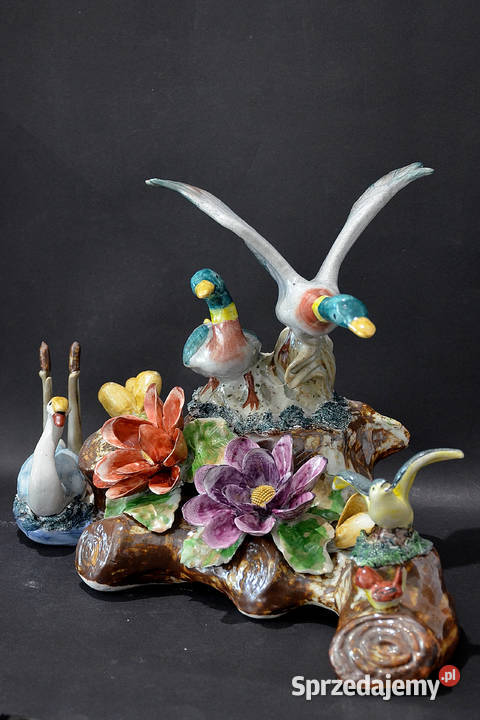 Porcelana Roceram Dzikie kaczki Ptaki wodne Antyki, Sztuka, Kolekcje Środa Wielkopolska sprzedam
