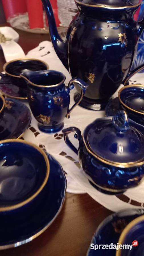 Serwis kawowyTułowicekobalt i złoto mazowieckie Warszawa