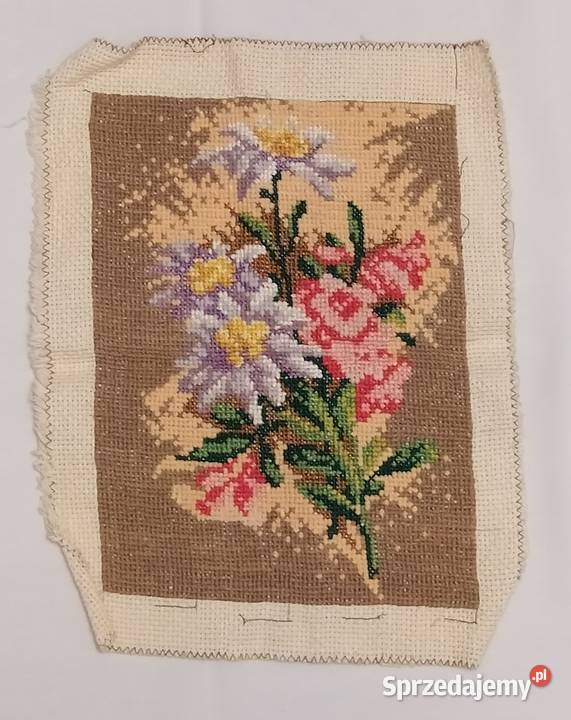 Obraz haftowany z ramą Szarotki Antyki, Sztuka, Kolekcje podlaskie Hajnówka sprzedam